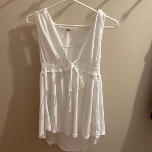 Free People tie front tunic tank